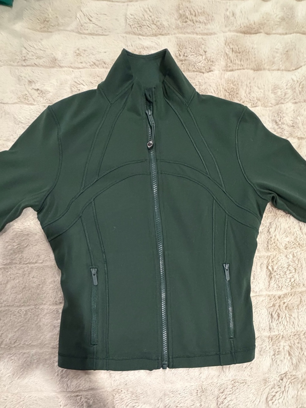 lululemon athletica Forest Green Zip-Up Bomber Jacket